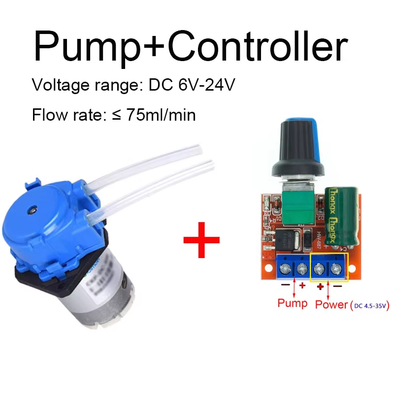 Mini Peristaltic Pump 12V - Petite pompe péristaltique réglable DC6V-12V pour